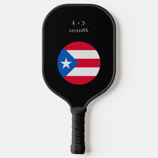 Aangepast bericht Puerto Rico Vlag Pickleball Paddle