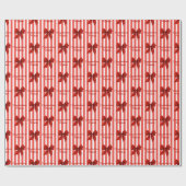 Aangepast bericht Rode Coquette Bogen Gefeliciteer Cadeaupapier (Vlak)