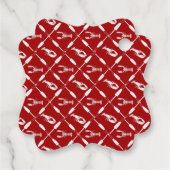 Aangepast bericht rode en witte kreeft bedankjes labels (Achterkant)