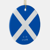 Aangepast bericht Schotse vlag Keramisch Ornament (Rechts)