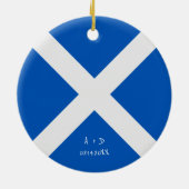 Aangepast bericht Schotse vlag Keramisch Ornament (Achterkant)