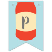 Aangepast bericht Seltzer Soda blikjes Party Vlaggetjes (Derde vlag)