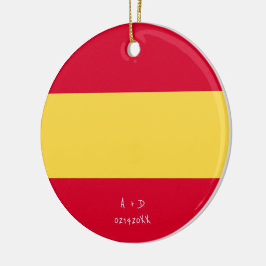 Aangepast bericht Spanje Vlag Keramisch Ornament (Links)