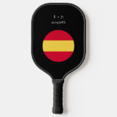 Aangepast bericht Spanje Vlag Pickleball Paddle (Achterkant)