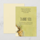 Aangepast bericht Tabby Waterverf Art Notitiekaartje (Voorkant / Achterkant)