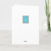 Aangepast bericht Teal Filten Briefbord Marquee Bo Kaart (Achterkant)