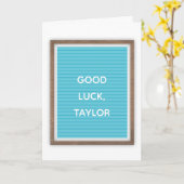 Aangepast bericht Teal Filten Letterbord Marquee B Kaart (Gele Bloem)