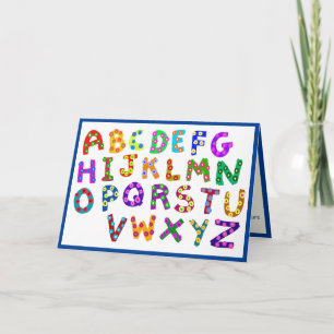 Aangepast bericht van Fun & Cute Alphabet ABCs Kaart