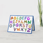 Aangepast bericht van Fun & Cute Alphabet ABCs Kaart (Voorkant)