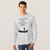 Aangepast bericht van Venice Gondola Silhouette T-shirt (Voorkant volledig)
