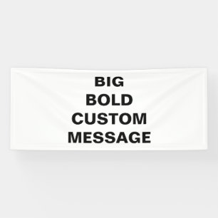 Aangepast bericht Vet lettertype Spandoek