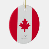 Aangepast bericht vlag Canada Keramisch Ornament (Rechts)