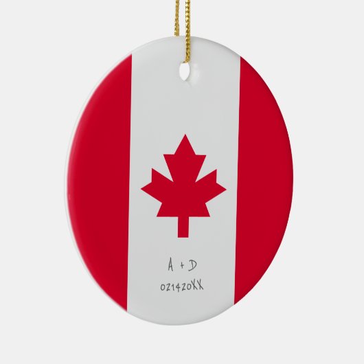 Aangepast bericht vlag Canada Keramisch Ornament (Rechts)