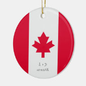 Aangepast bericht vlag Canada Keramisch Ornament (Links)