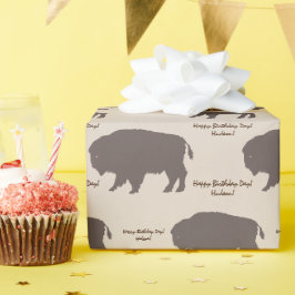 Aangepast bericht voor bruine en beige Tan Rustic Cadeaupapier
