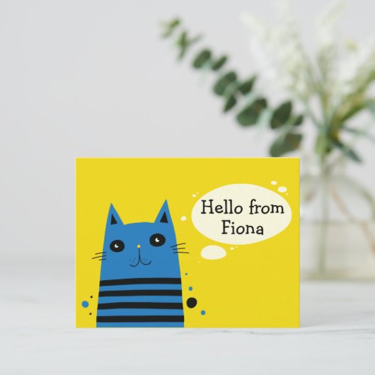 Aangepast bericht voor Cartoon bevestigen Aangepas Briefkaart (Staand voorkant)