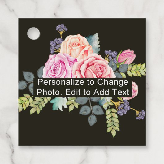 Aangepast bericht voor foto-indeling bedankjes labels (Voorkant)