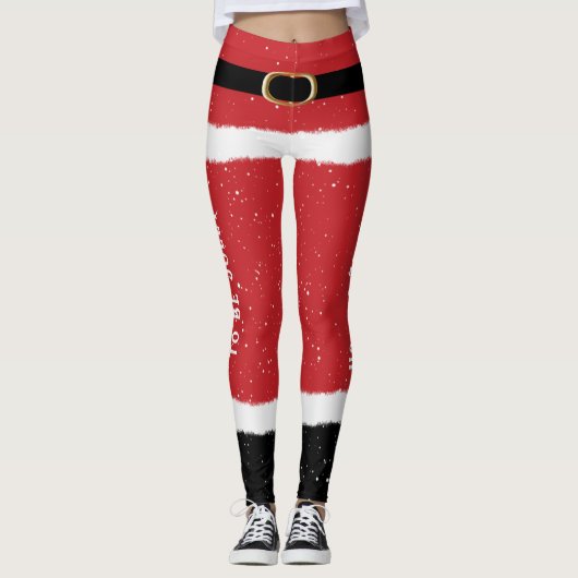 Aangepast bericht voor Kerstmis Leggings (Voorkant)