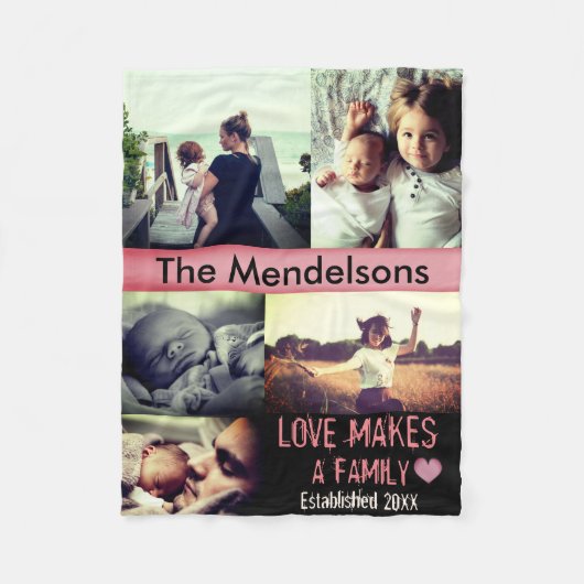 Aangepast bericht voor persoonlijke foto fleece deken (Voorkant)