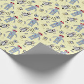 Aangepast bericht voor Retro robots en computers Cadeaupapier (Hoek)