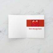 Aangepast bericht voor rode kerstkaart kaart (Binnen)