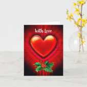 Aangepast bericht voor rode kerstkaart kaart (Gele Bloem)