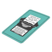 Aangepast bericht voor  schrijfmachine Blauwgroen Magneet (Linkerzijde)