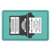 Aangepast bericht voor  schrijfmachine Blauwgroen Magneet (Horizontaal)