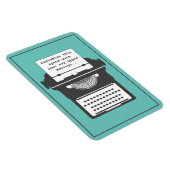 Aangepast bericht voor  schrijfmachine Blauwgroen Magneet (Rechterzijde)