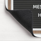 Aangepast bericht voor zwarte kaartbord muismat (Hoek)