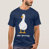 Aangepast bericht Witte Duck Illustratie Grafisch T-shirt (Voorkant)