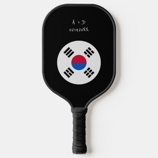 Aangepast bericht Zuid-Korea Vlag Pickleball Paddle (Voorkant)