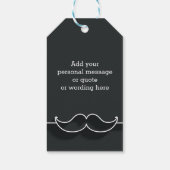 AANGEPAST Bericht Zwarte snor Vaderdag Cadeaulabel (Achterkant)