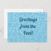 Aangepast bericht Zwembad Briefkaart (Voorkant / Achterkant)
