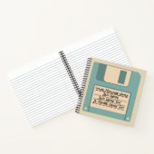 Aangepast berichtcomputerdiskettestaptop voor disk notitieboek (Binnen)