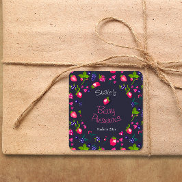 Aangepast ・ Berry behoudt DIY Canning Vierkante Sticker