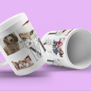 Aangepast Best MUM Ever Floral Multi Foto Koffiemok