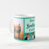 Aangepast beste broertje moderne verjaardagsfotoco koffiemok (Voorkant links)