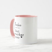 Aangepast beste collega ooit Colleague Pink White Mok (Voorkant links)
