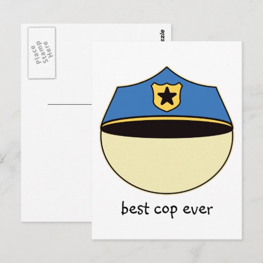 Aangepast beste Cop Ever Briefkaart (Voorkant / Achterkant)