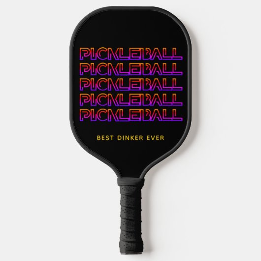 Aangepast BESTE DINKER OOIT Pickleball Paddle (Voorkant)
