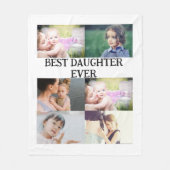 Aangepast beste dochterapparaat ooit 6 fotocollage fleece deken (Voorkant)