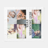 Aangepast beste dochterapparaat ooit 6 fotocollage fleece deken (Voorkant (Horizontaal))
