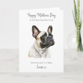 Aangepast beste hond bij mam feestdagen kaart (Voorkant)