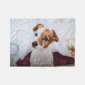 Aangepast beste hond ooit Moderne Eenvoudige Cozy Fleece Deken (Voorkant (Horizontaal))