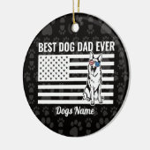 Aangepast beste hond vader ooit Duitse herderschap Keramisch Ornament (Links)
