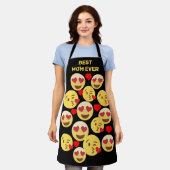 Aangepast beste ... liefde voor emoji pron schort (Gedragen)