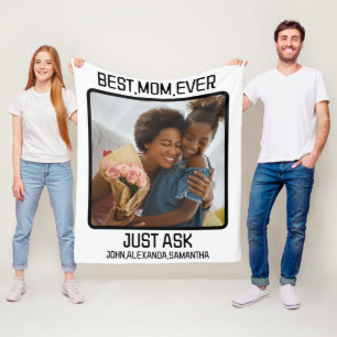 Aangepast beste mama ooit gewoon Kinder naam foto  Fleece Deken