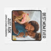 Aangepast beste mama ooit gewoon Kinder naam foto  Fleece Deken (Voorkant (Horizontaal))