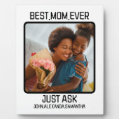 Aangepast beste mama ooit gewoon Kinder naam foto  Fotoplaat (Voorkant)